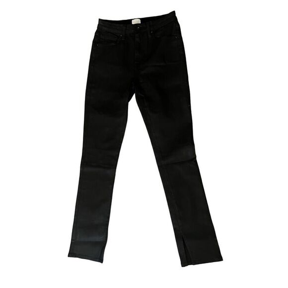 NWT Jonathan Simkhai Rae High Rise Coated Ankle Skinny Jean - Black Size 27 - Picture 1 of 9